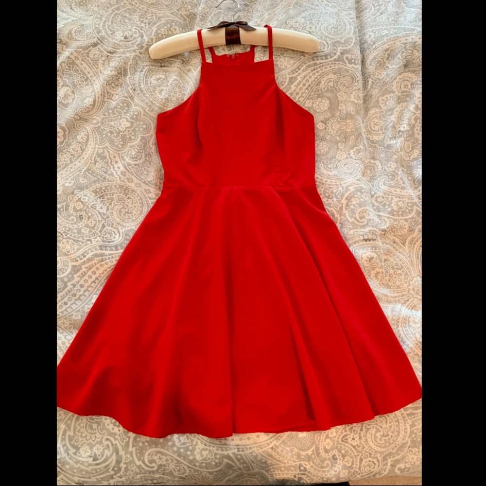 Lulu’s Red Fit and Flare Dress size Small